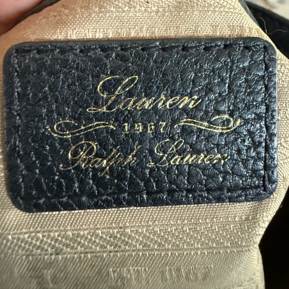 Vintage Lauren Ralph Lauren Maysey Satchel Leather Convertible Crossbody Purse - Picture 7 of 9